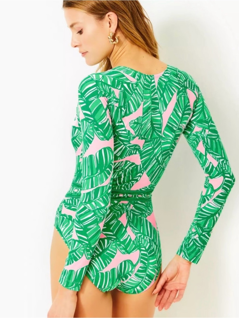 NWT- Lilly Pulitzer “Let’s go Banana’s” Zip-Front One-Piece Rash guard Size 4 - Picture 2 of 6